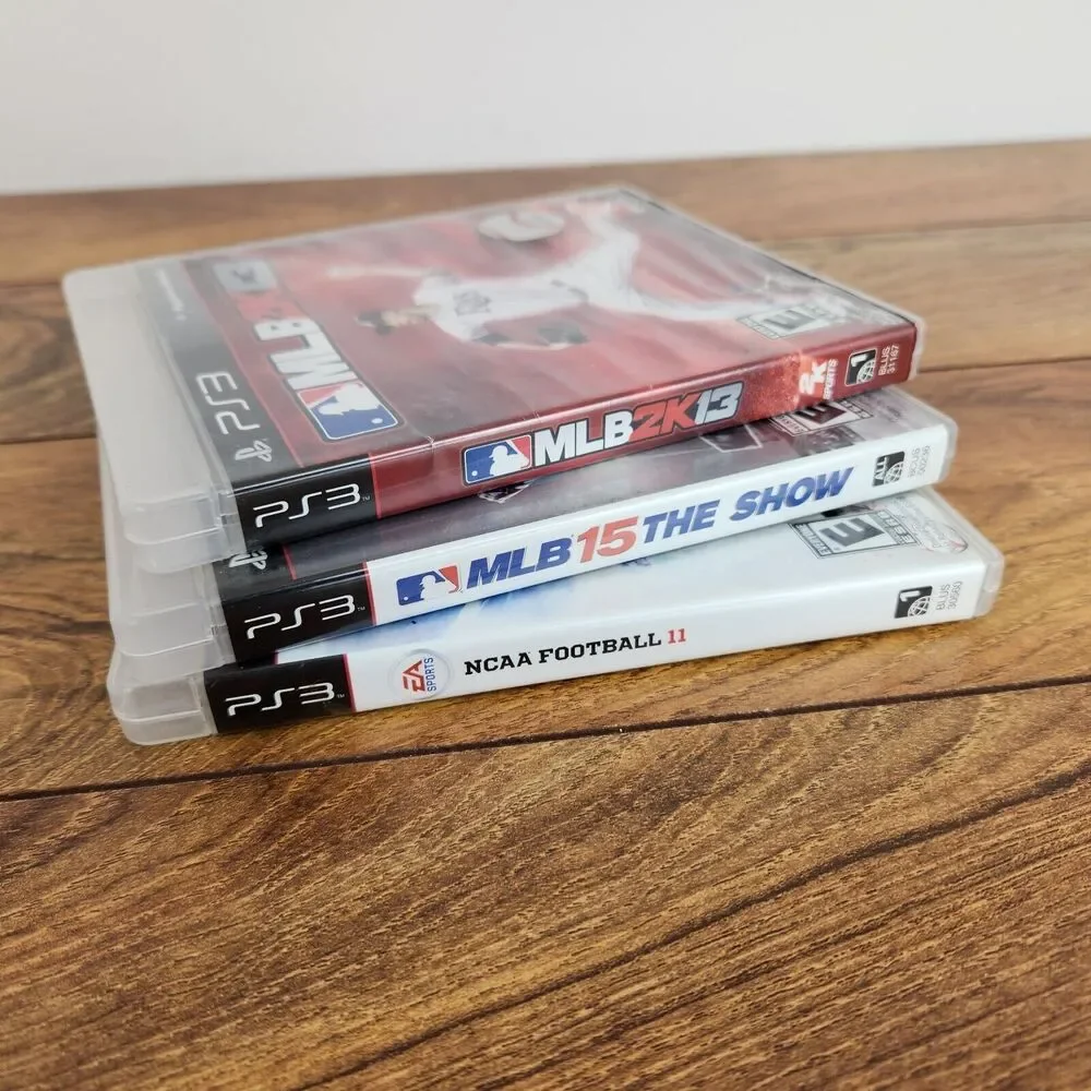 Lot 3) MLB 2K13, MLB 15 The Show, NCAA Football 11  (Sony PlayStation 3) Games